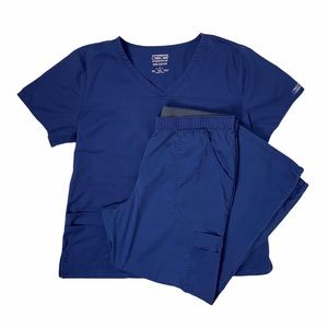 Cherokee Workwear Core Stretch Blue Scrub Set XL